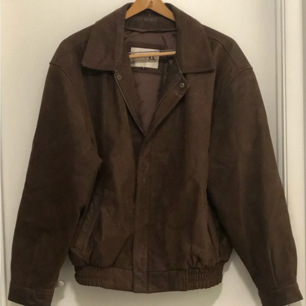 Men’s Sea Dream Brushed Leather Coat Size L Brown in Color Gently Used - Picture 1 of 9